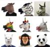 Horreur Dinosaure Tiger Panda Unicorn chien Masque animal en caoutchouc pour la fête