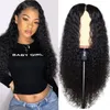 Kinky Curly 360 Lace Frontal Brazilian Wig For black Women loose curly glueless synthetic lace front wig with baby hair blenched knots DHL