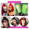 Bob curto reto 13x4 transparente renda frontal hd peruca 200 densidade cabelos humanos pré -arrancados perucas 4x4 para mulheres negras