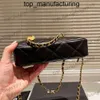 NEUE Designer Girls Classic Mini Totes Bag Umhängetaschen mit goldener Kette Doppelschicht Reißverschluss Geld