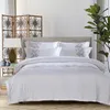 Bedding Sets 48 Luxury Cotton Borderyer Home Conjunto de cetim branco Tampa de edredão de cetim Oriental Vintage Sictlen Camphas de cama