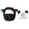 Собачья одежда мягкая хэллоуин панда шапки шапки милая одежда набор осень зима теплые домашние товары для щенка аксессуары