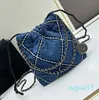 Sac à provisions en denim d'été Designer des sacs à bandoulière Vintage Hobo Vintage Blue Denim Flower Flower Messenger Messager Change Pourse