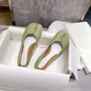 2024 Lady Flat Plat Heel Sandal Luxury Slide Ballet Flat Casual Shoe Slipper Summer Dress Shoes Designer Women Sliders Vintage Sandale Mule Gift Sheep Sheepskin Loafer AAA