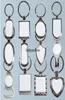 12 stilar tomma nyckelringar för sublimering rund kärlek nyckel kedja iewelry termisk överföring tryckning diy tomt material förbrukningsvaror6594777