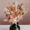 Dekorativa blommor produkt 30 cm boho mix torkad blomma liten bukett anpassad för valentin present vardagsrum dekoration