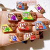 100pcs kawaii czekoladowe cukierki Hamburg Flatback żywica przekąsek DIY Cabochons Scrapbook Crafts Dekoracja części Dollhouse Akcesoria 240512