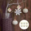 Decorative Figurines 6 Pcs Lights Mini Plastic Drum Christmas Decors Xmas Party Hanging Tree Pendants