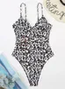 Women's Swimwear One Piece Women 2024 Swimsuit Sexy Leopard Belt Monokini Bodysuit Bathing Suit For Female Summer Backless Beachwear