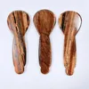 Figurines décoratives OEM ODM Natural Yellow Tiger Eye Face Massage Spoon Gua Sha Tool Custom High Quality Stone Facial