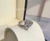 Designer Westwoods Micro Diamond Opening Saturn Ring Single 925 Silver Zircon Female Live Broadcast Nail
