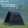 Tält och skyddsrum 3f UL Gear Kangaroo Camping Tält Enkelskikt 1-2 Person TC Cotton Black Outdoor Picnic vandringsresor med golv MATQ240511