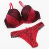 BRAS SETS NEW SEXY BCDE CUP BH BH SET FÖR WOMENS LACE LADY Ultratin Breattable Push Up Underwear Seamless Floral Bacd Stängning Underkläder Y240513
