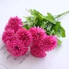 Decorative Flowers 2PCS Artificial Simulation Hydrangea Camellia Bouquet Bridal DIY Home Party Wedding Table Vase Center Decoration