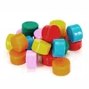 En gros coloré mini 1 ml Récipient de silicone de qualité alimentaire caoutchouc non cadré mini-pots de dab