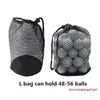 1 PC Sport Mesh Net Bag Black Nylon Golf Bags Golf Tennis 163256 Ball Draagtas Pouch Bouch Storage Bag 240428