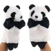 25cm Panda Plush Hand Puppet Animal Filling Soft Gloves Cartoon Role Play Bedtime Story Children Learning Puppet 240509