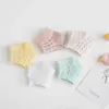 Kids Socken 5 Paare/Charge von 2-9 Jahren Baby Socken Sommer reines Baumwoll flach dünne Kinder Socken Solid Color Girl Mesh Netter Neugeborenen Jungen und Kleinkindsocken D240513