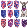 Dog Abbigliamento 4 ° di Jy Day Bandanas Bandanas Patriotici bandiera americana Costume regolabile Indipendenza gatto Triangolo Scarf Kerchief per Sm Otvqa