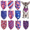 Hundekleidung 4. des Jy Day Bandanas Patriotische Lätzchen Amerikanische Flaggen -Kostüm -Verstellbarer -Independenzen -Dreiecksschalkief für SM otvqa