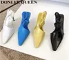Fashion Spring Slingback Sandale Half Wrap Pointy Toe Designer High Heel Shoe Elegant Pleed Pumps Party Robe Mujer 2106193652785