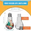 収納ボトルプラスチック電球の瓶キャンディーコンテナ透明充填可能な電球の装飾品用ドリンクパーティーの好意