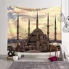 Tapisseries World Architecture Tapestry mur suspendu mural plage serviette de serviette imprimé nappe de yoga de yoga.