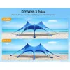 Tents and Shelters Beach Tent Pergola Fishing Backyard Fun OU Picnic Phel Sunshade Utilisé pour les voyages Dings Stabilising Bars Garden Homeq240511