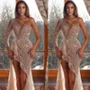 Dubai Design Sequined Evening Dresses Middle East One Shoulder Glittle Party Gowns Turkish Prom Dress Vestidos Festa 2282