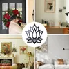 Decorative Plates Lotus Flower Shelf Candle Cup Organizer Crystals Display Rack Living Room Decoration Wall Storage Holder Retro Decor