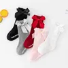 Calzini per bambini bambine grandi ginocchiera con fiocco con calzini per bambini in pizzo cotone in pizzo cotone in pizzo di cotone per bambini Direct Transport Socks D240513