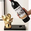 Decorative Figurines Creative Elephant Red Wine Rack Ceramic Crafts Decoration Living Room Champagne Storage European Home Art