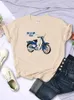 Frauen T-Shirt Klassiker Super Cub C50 Motorräder Frauen T-Shirts Japanische Harajuku-Freizeitplätze Allmath Kleidung Womans Short Slve Freizeit TS Y240509