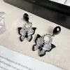 Stud -oorbellen Gothic Vintage Black Butterfly For Women Girls Fashion Goth Aesthetic Style Earring Party Gifts Sieraden Accessoires