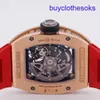 RM MECHANICZNY WIDOK RM010 Watch inkrustowany z Tsquare Diamond Rose Gold Automatyczne maszyny Swiss Chronograph