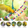 Andere Vogelversorgungen Leiter gewebt Seegrasspapagei Spielzeugklettern Net Swing Play Light Colors Bett Cage Accessoires für Lovebirds