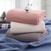 Blankets Pure Cotton Bed Sofa Cover Waffle Blanket Plain Quilt Towel Women Wrap Travel Throw Casual Nap