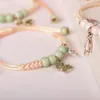 Braccialetti Charm Heart Draganfly String Peach che agita Bracciale regolabile Butterfly Design Ombralla Design Cine Girls Friendship Jewelry