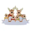 Famille d'arbre Nouveau renne personnalisé 2023 Décoration mignon Deer Christmas Résine Pendant 1103