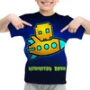 Gra Angry Geometry Dash Tshirt Boy Girlon Cartoon 3D Print Kids Tshirts Summer krótkie rękaw