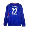 2024 Французские мужские футбольные майки Mbappe Giroud Kolo Muani Camavinga Guendouzi Zaire-Emery Домашние голубые футбольные рубашки с длинными рукавами форма