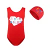 Roupas Conjuntos de roupas ADLEY MENINAS MAITO+CAP CONJUNTO DE ARIMENTO DE MENADOR GIRL GIRLS PARA SKIS TAMANHO 8 Criança e maiô Baby Swimsuit