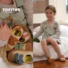 Sneakers TS Childrens Canvas Shoes 2023 Autumn Boys and Girls Velcro Board Preschool Indoor Baby Cookie H240513