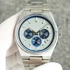 Mens Watch Swiss Quartz Movement Prx Wristwatch All Dial Work Chronograph Topwatch rostfritt stål Rem Designer Watches Waterproof Analog Clock Montre de Luxe