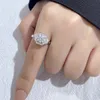 DiamondWorld 1CT Geometric Shape Rings for Women Solitaire Diamond Halo Ring 925 Sterling Silver Wedding Fine Jewelry 240428