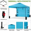 Tält och skyddsrum 10x10 pop-up tak tält med sidoväggar 6 fickor patenterade en push enkel installation för 1 person ventilerad tak canopyq240511