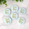 Decorazione per feste 12 pezzi Team Boy Girl Pins Pins Blue Pink Badges Baby Shower Birthday Or Gender Reveal Forniture