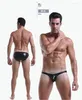 Underpants Männer sexy Low-Rise-Boxer Patent Briefs Polyester Faux Imitation Leder Material Sportparty Unterwäsche