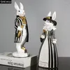 Декоративные фигурки творческие джентльмены украшения милые статуя статуя смола