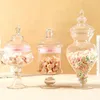 Bouteilles de rangement style européen Strong Glass Tank Candy Jar Home Wedding Decors Party Supply